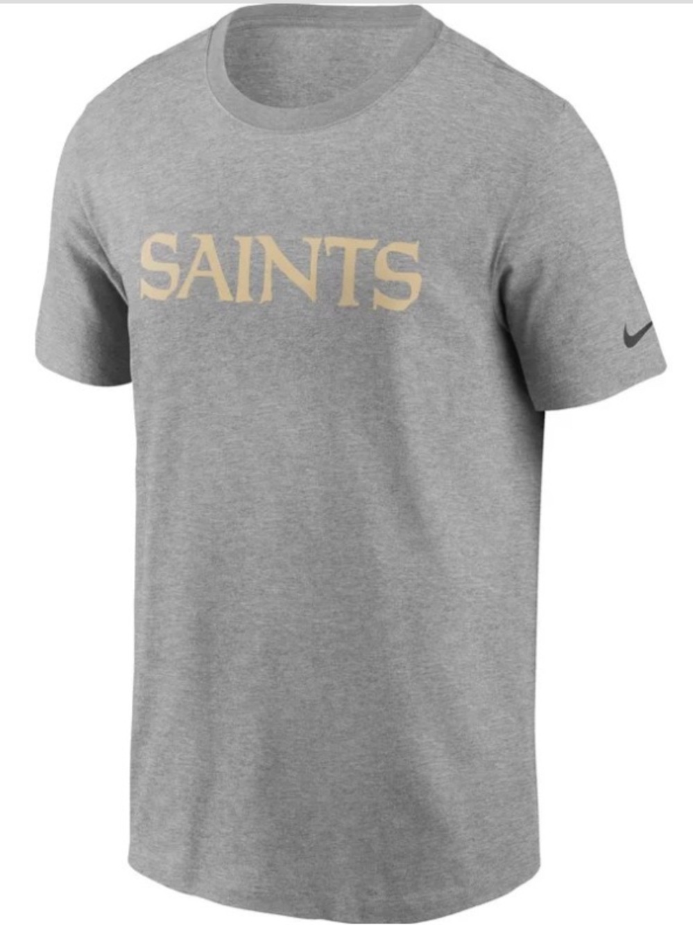 Nike NFL Team Apparel Men's New Orleans Saints Wordmark Essential T-shirt, Sz: M